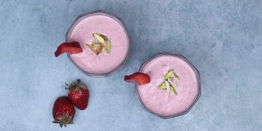 Gulkand Strawberry Milkshake