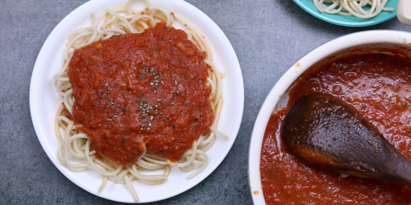 Red Pasta Tomato Sauce From Fresh Tomatoes