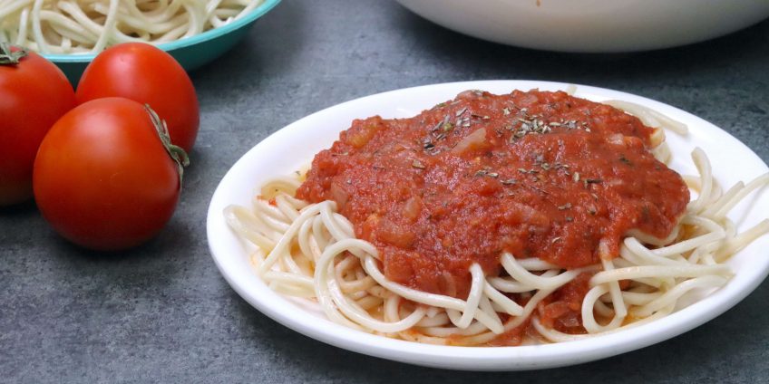 Red Pasta Tomato Sauce From Fresh Tomatoes