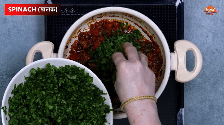 Palak Matar Malai step-4
