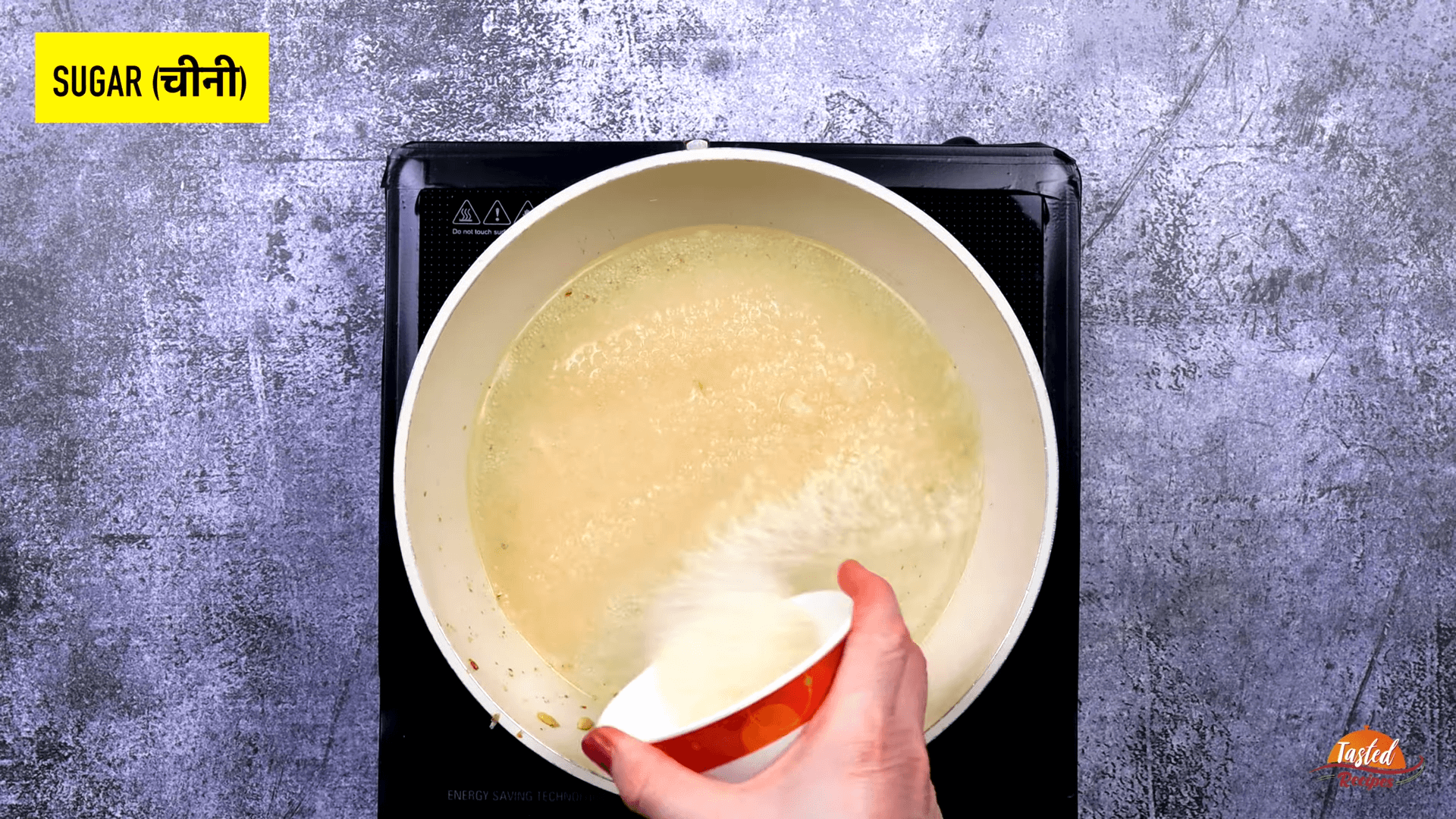 custard powder halwa step-3