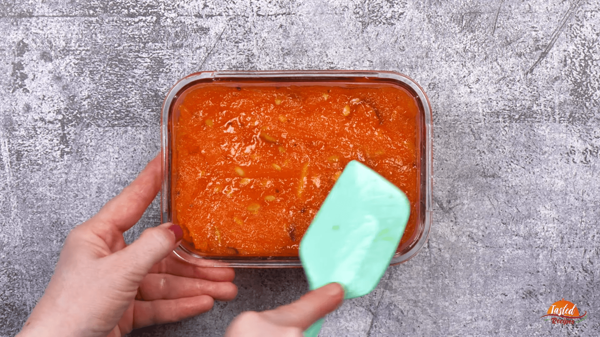 custard powder halwa step-9