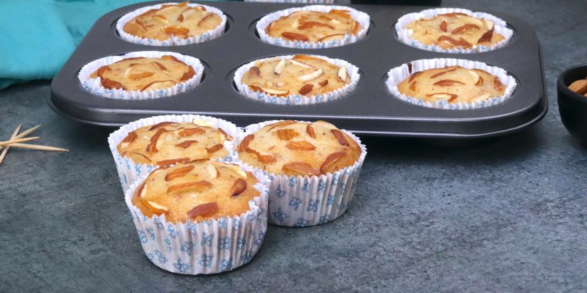Almond Cupcakes Eggless