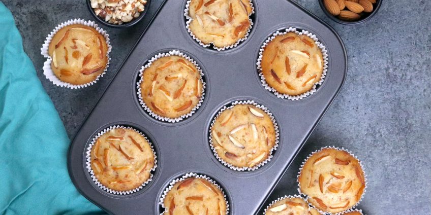 Almond Cupcakes Eggless