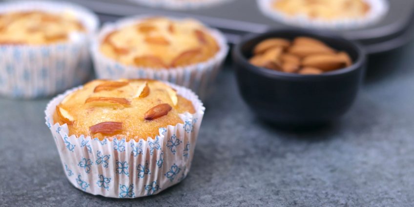 Almond Cupcakes Eggless