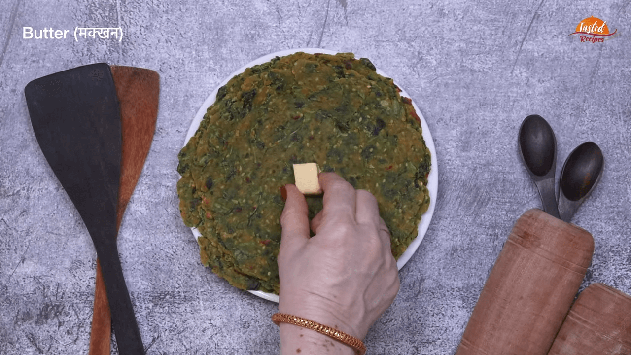 Methi thepla step