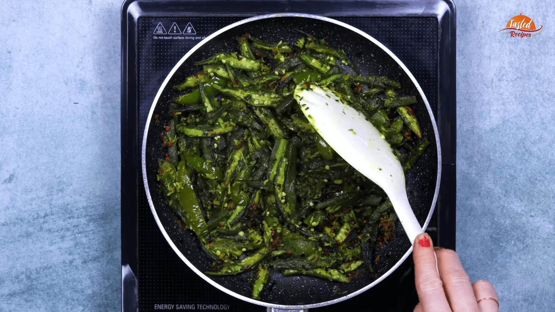 Green Garlic Bhindi step-6