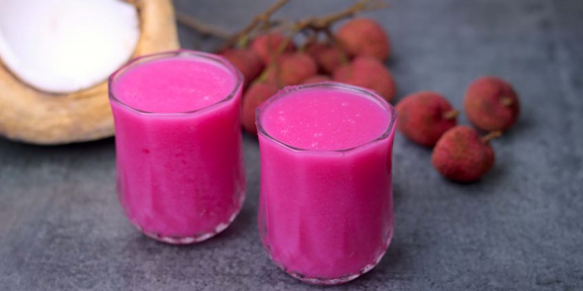 Coconut Litchi Rose Sharbat