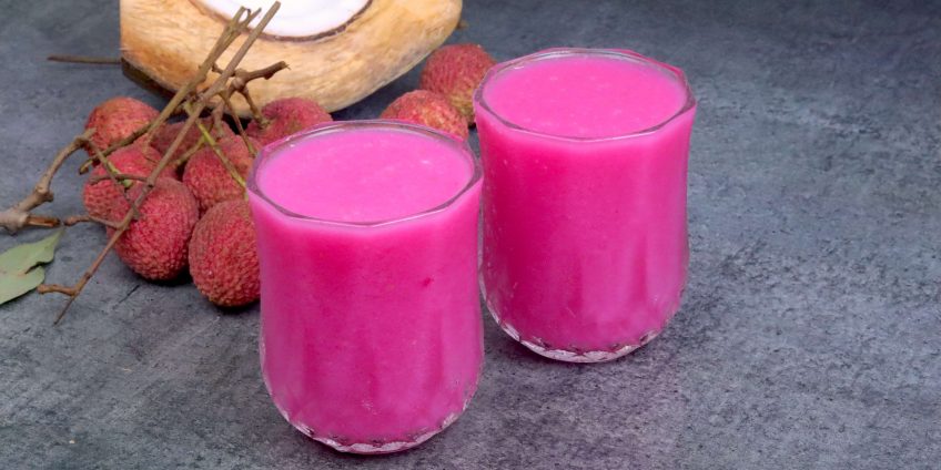 Coconut Litchi Rose Sharbat