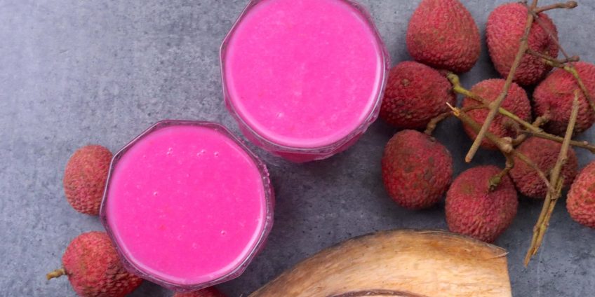 Coconut Litchi Rose Sharbat