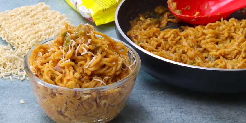 cheese schezwan maggi