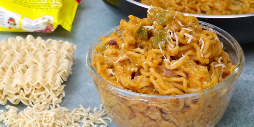 cheese schezwan maggi