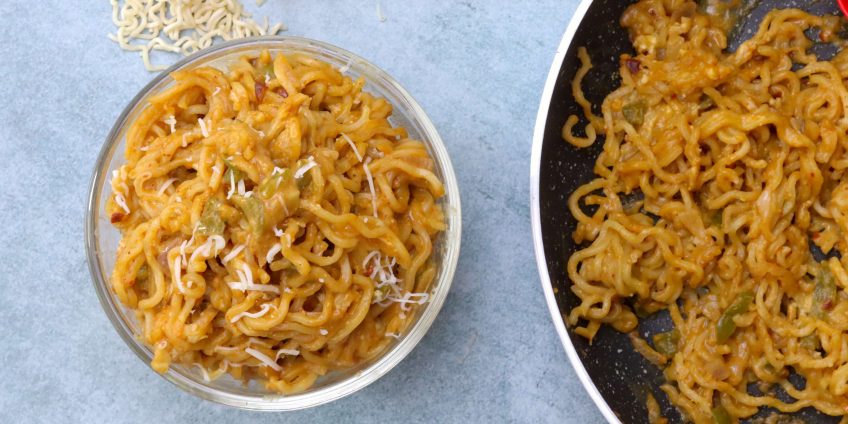 cheese schezwan maggi