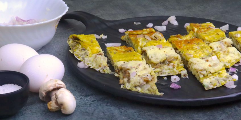 cheesy mushroom omelette