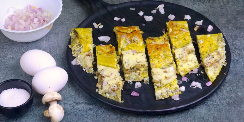 cheesy mushroom omelette