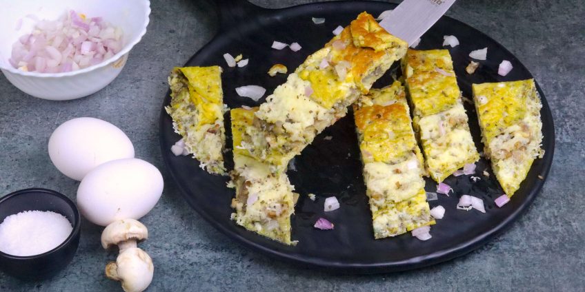 cheesy mushroom omelette