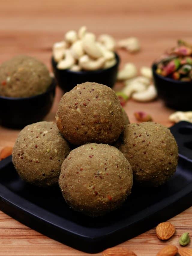 Bajra Dry Fruits Ladoo with Goond and Jaggery Tasted Recipes