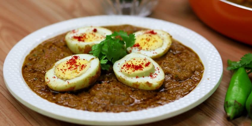 Hyderabadi Green Egg Curry