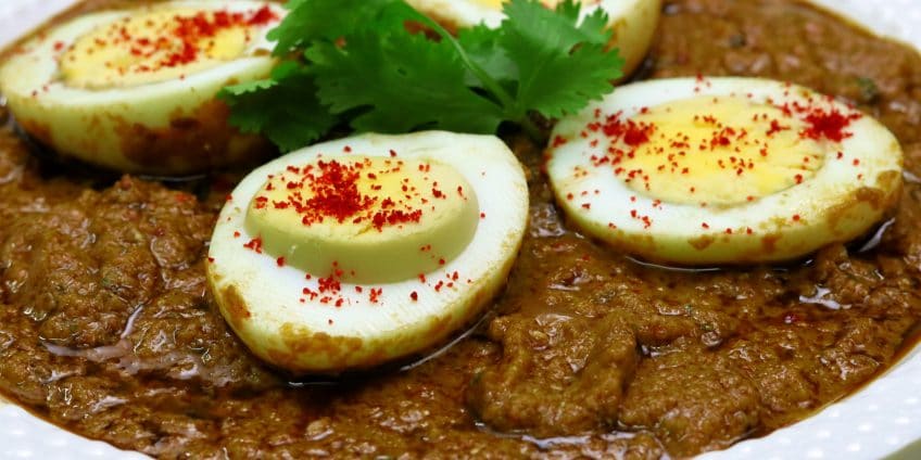 Hyderabadi Green Egg Curry