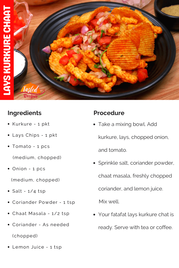 Kurkure Lays Chaat Recipe Card