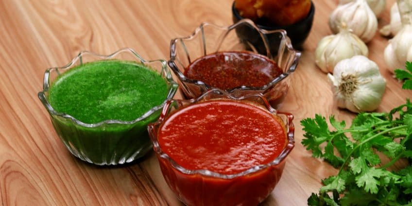 Red Chutney, Green Chutney, Meethi Chutney for Chaat