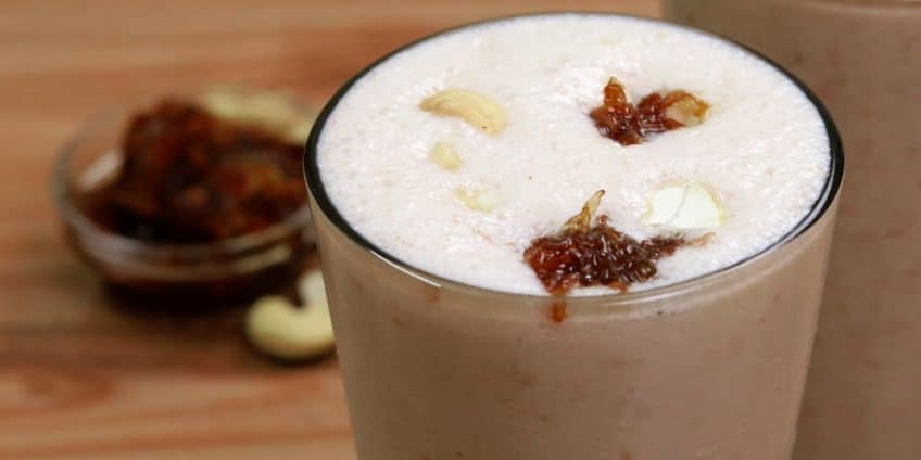 Dates and Gulkand Lassi - Vidhya's Vegetarian Kitchen