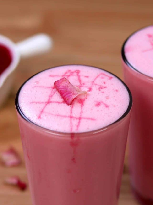 Rose Lassi Recipe - Tasted Recipes