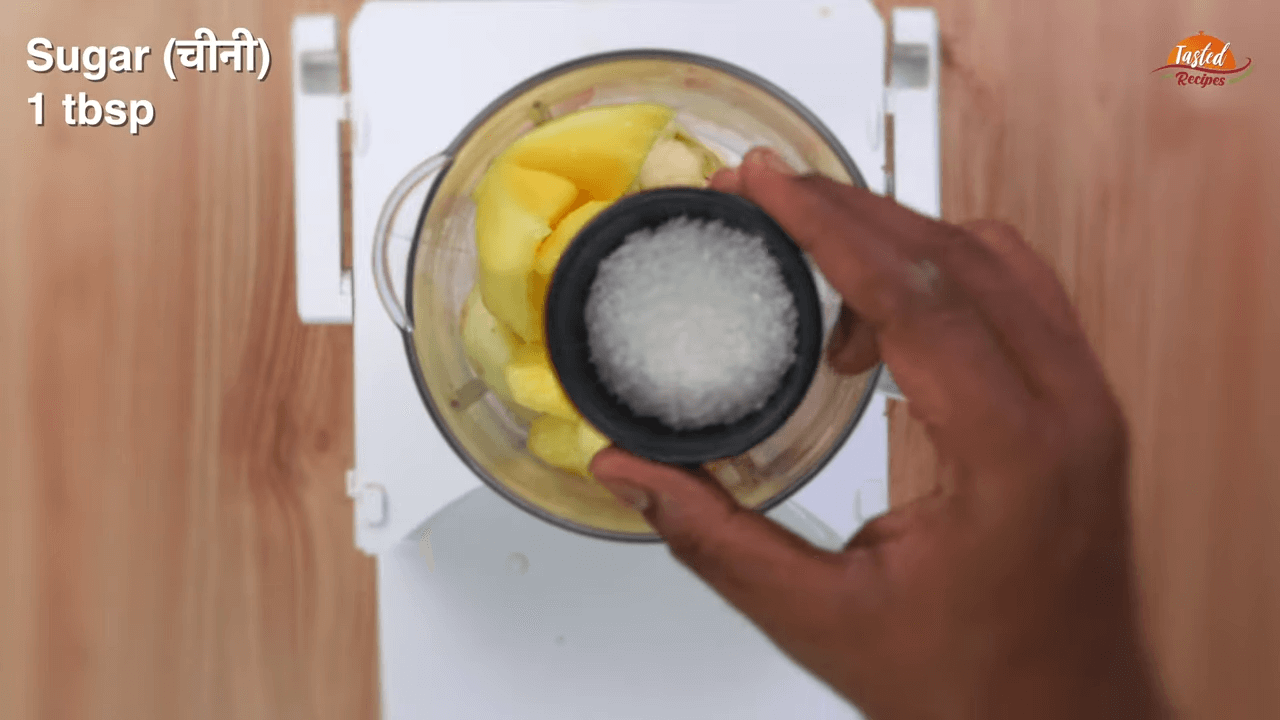 Mix fruit lassi step 6